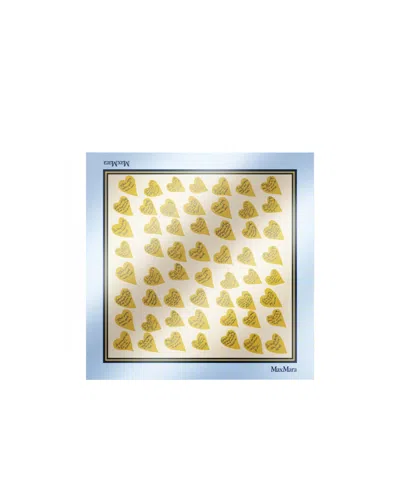 Max Mara Printed Silk Scarf In Neutral