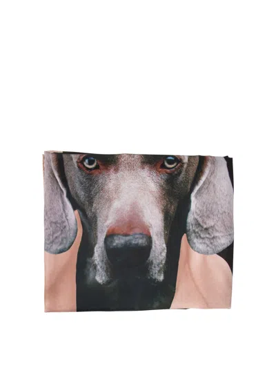 Max Mara Printed Silk Scarf Scarves Pink