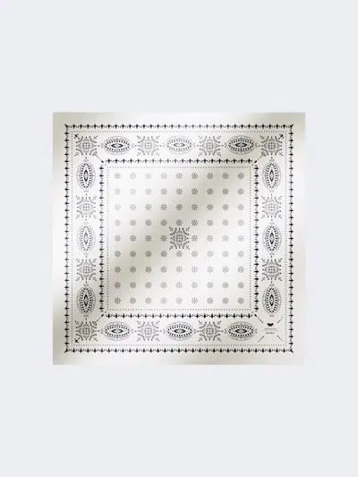 Max Mara Printed Silk Scarf In White