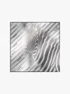 Max Mara Printed Silk Scarf In White Black