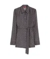 Max Mara Printed Silk Shirt In Brown
