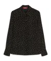 Max Mara Studio Pagine Silk Printed Skirt In Black