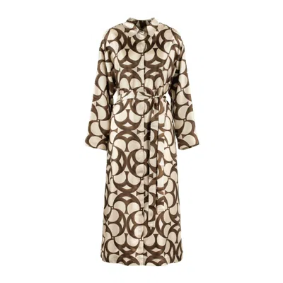 Max Mara Printed Silk Shirt Dress