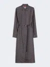 Max Mara Mister Chemisier Dress In Printed Silk By In Multi