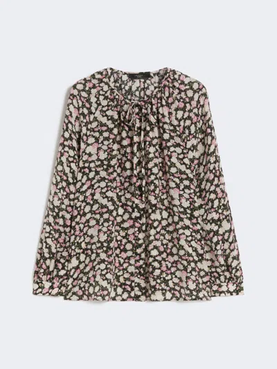 Max Mara Printed Silk Shirt In Multi