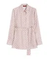 Max Mara Printed Silk Shirt In Pink
