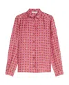 Max Mara Printed Silk Shirt In Pink