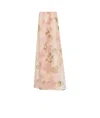 Max Mara Printed Silk Stole In Nude
