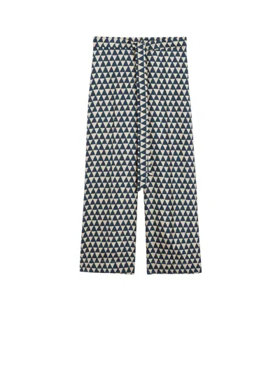 Max Mara Printed Silk Trousers