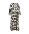 Max Mara Paggio Ivory Stripe Dress In Black