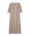 Max Mara Printed Silk Twill Dress In Multi