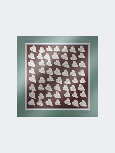 Max Mara Printed Silk Twill Foulard In Multi