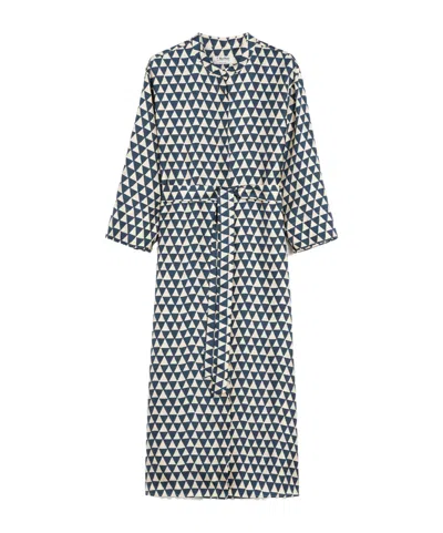 Max Mara Printed Silk Twill Kaftan