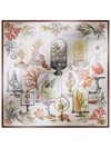Max Mara Printed Silk Twill Oversized Scarf In White