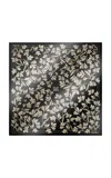 Max Mara Printed Silk Twill Oversized Scarf In Metallic