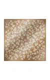 Max Mara Printed Silk Twill Oversized Scarf In Brown