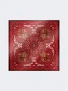 Max Mara Printed Silk Twill Scarf In Red