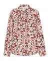 Max Mara Printed Silk Twill Shirt In Multicolor