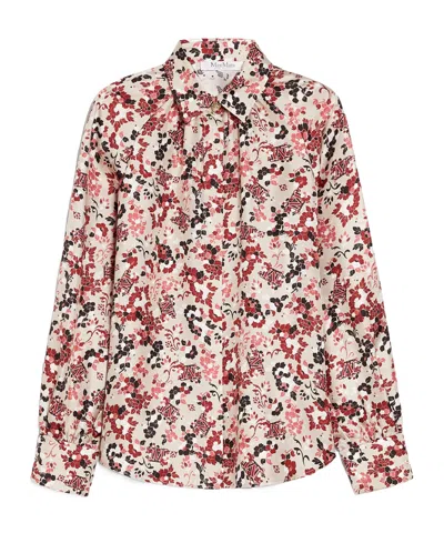 Max Mara Printed Silk Twill Shirt In Multicolor