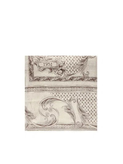 Max Mara Printed Silk Yoke In Gray