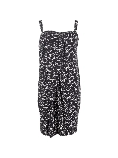 Pre-owned Max Mara Printed Sleeveless Dress In Black