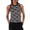 Max Mara Printed Vest In Black