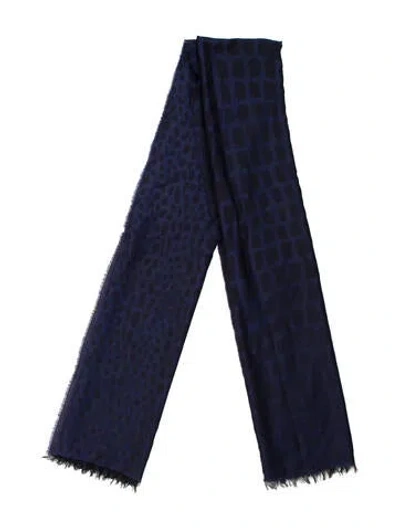 Pre-owned Max Mara Printed Snood In Blue