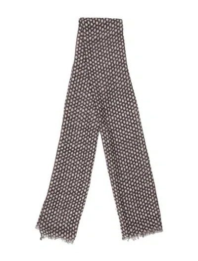 Pre-owned Max Mara Printed Stole W/ Tags In Brown