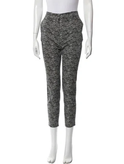 Pre-owned Max Mara Printed Straight Leg Pants In Gray