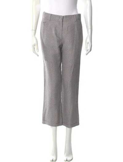 Pre-owned Max Mara Printed Straight Leg Pants In Neutral