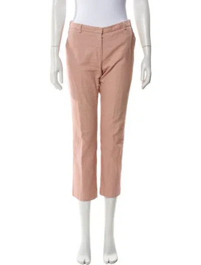 Pre-owned Max Mara Printed Straight Leg Pants In Orange