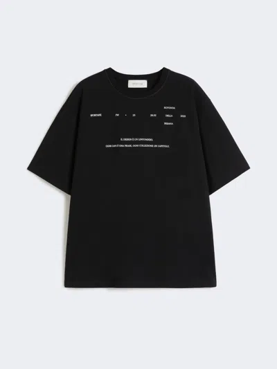 Max Mara Printed T-shirt In Black