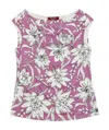 Max Mara Printed T-shirt With Round Neck In White