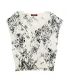 Max Mara Printed T-shirt With Round Neck In White