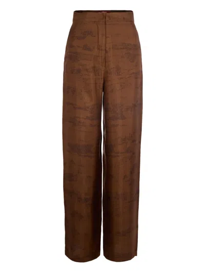 Max Mara Printed Trousers In Multi