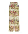 Max Mara Studio Printed Satin Operoso Pant In Nude