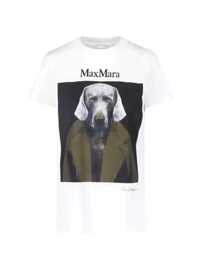 Max Mara Printed T-shirt In White