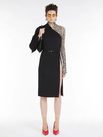 Max Mara Printed Tulle T-shirt In Beige