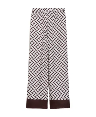 Max Mara Printed Twill Casual Pants In Multi