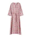 Max Mara Silk Twill Printed Midi Dress In Purple-red