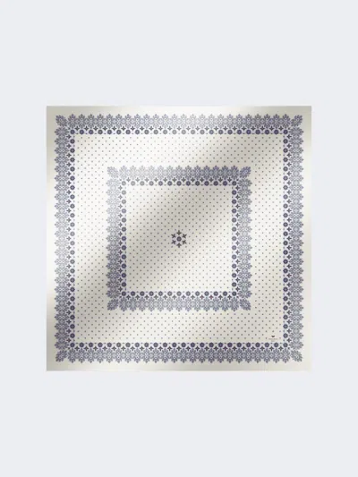 Max Mara Printed Twill Pocket Square In Neutral