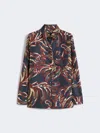 Max Mara Buttoned Abstract-pattern Shirt In Brown
