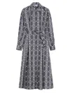 Max Mara Midi Dress With Long Sleeves And Belt In Black