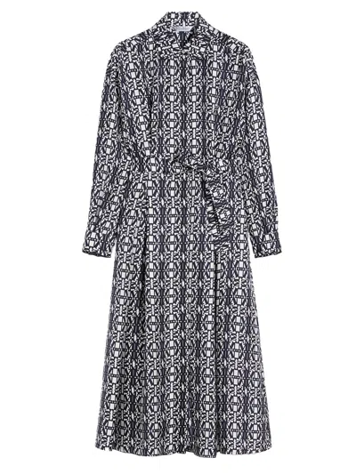MAX MARA PRINTED TWILL SHIRT DRESS