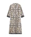 Max Mara Printed Twill Silk Dress In Multicolor