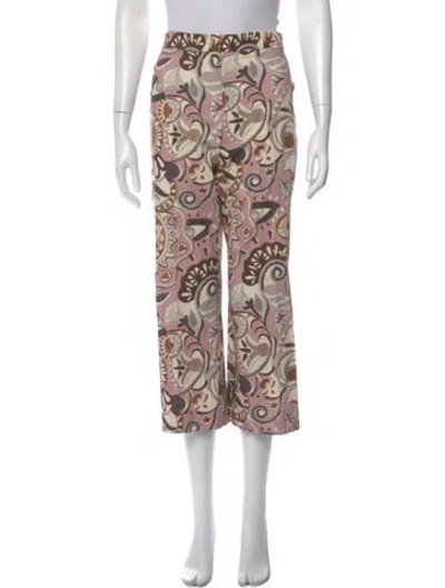 Pre-owned Max Mara Printed Wide Leg Pants In Neutral