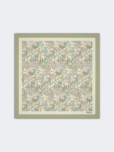 Max Mara Printed Wool And Silk Foulard In Pink