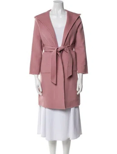 Pre-owned Max Mara Priscilla Wool Trench Coat In Pink