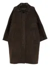 Max Mara Prosit Buttoned Coat In Brown