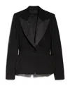 Max Mara Proteo Peplum Blazer In Black